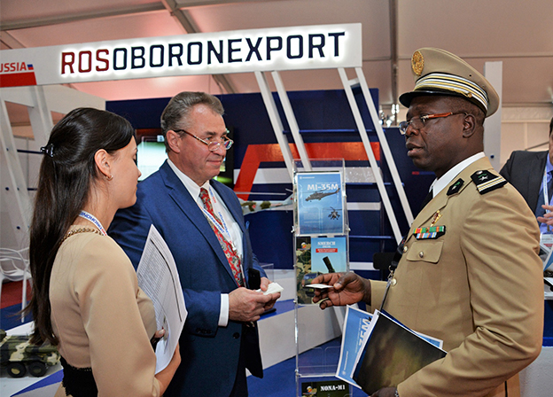 Russian Display Presented by Rosoboronexport at the Shield Africa 2017 Exhibition was greeted with heightened Interest