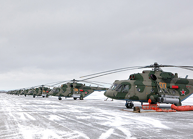 Космические спасатели получили 16 новых вертолетов Ми-8МТВ-5