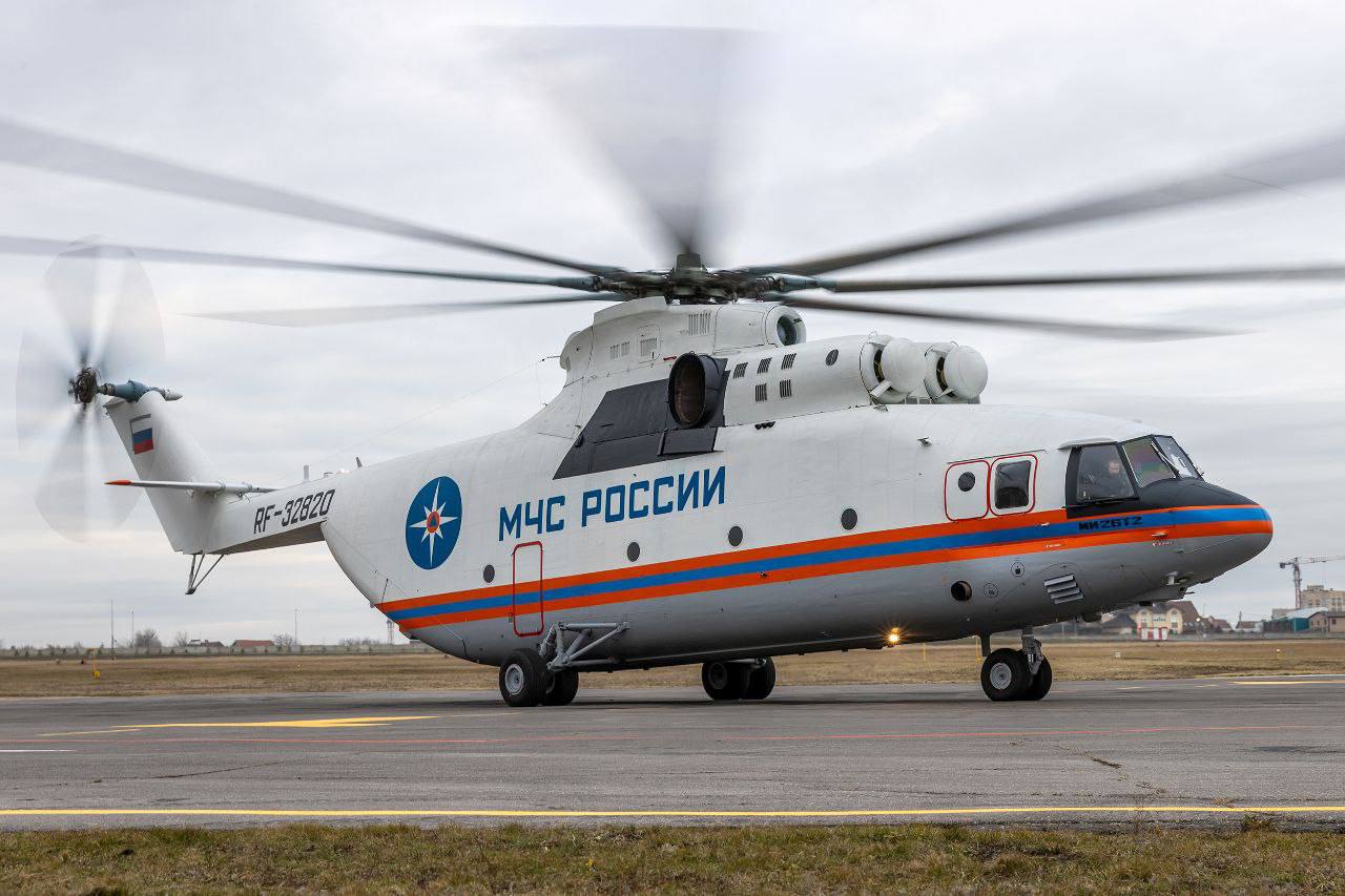 Rostec has Provided Rescue Teams with the First Upgraded Mi-26T2 Giant Helicopter
