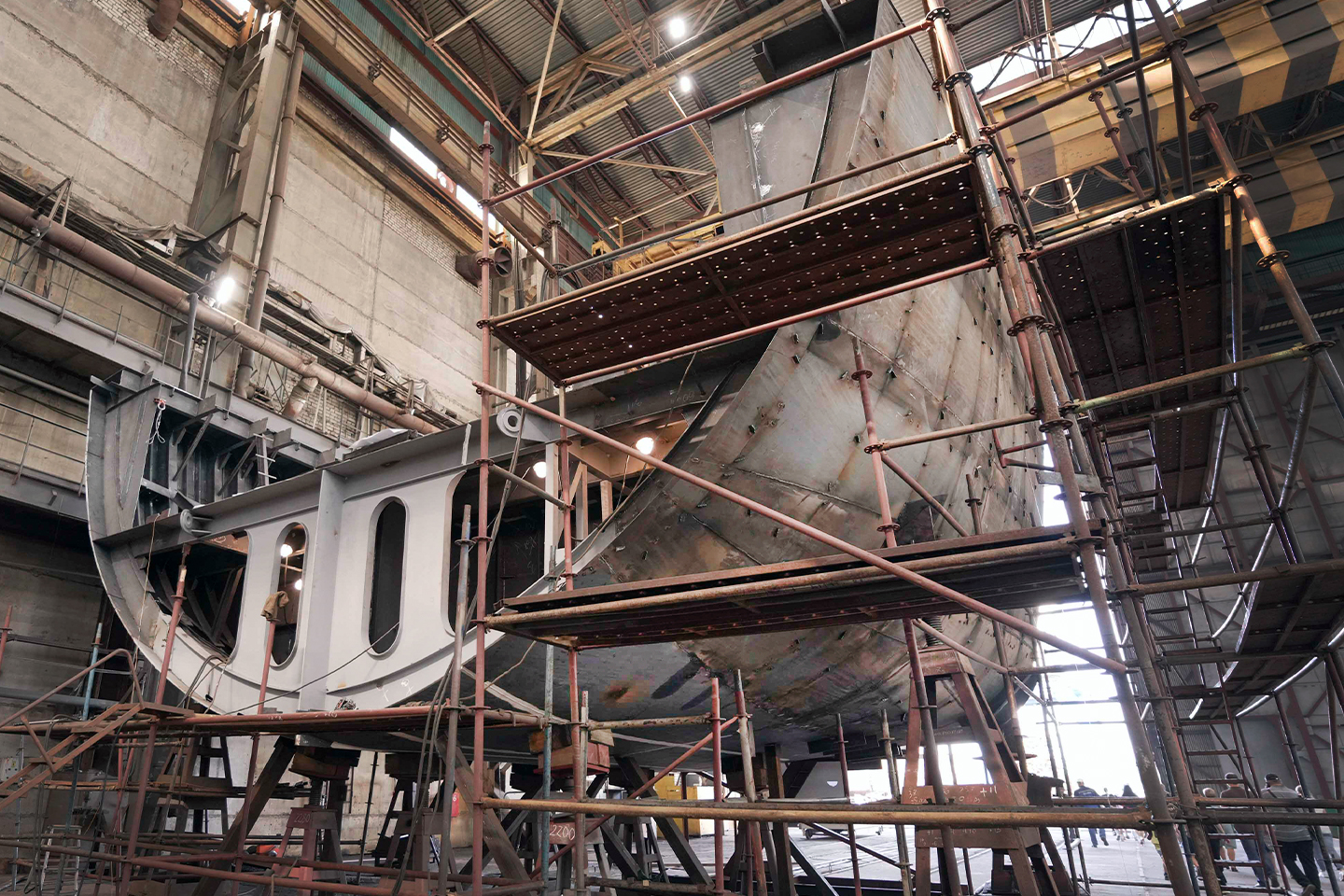 На Верфи братьев Нобель сформирован первый блок корпуса буксира «Нарвская застава»