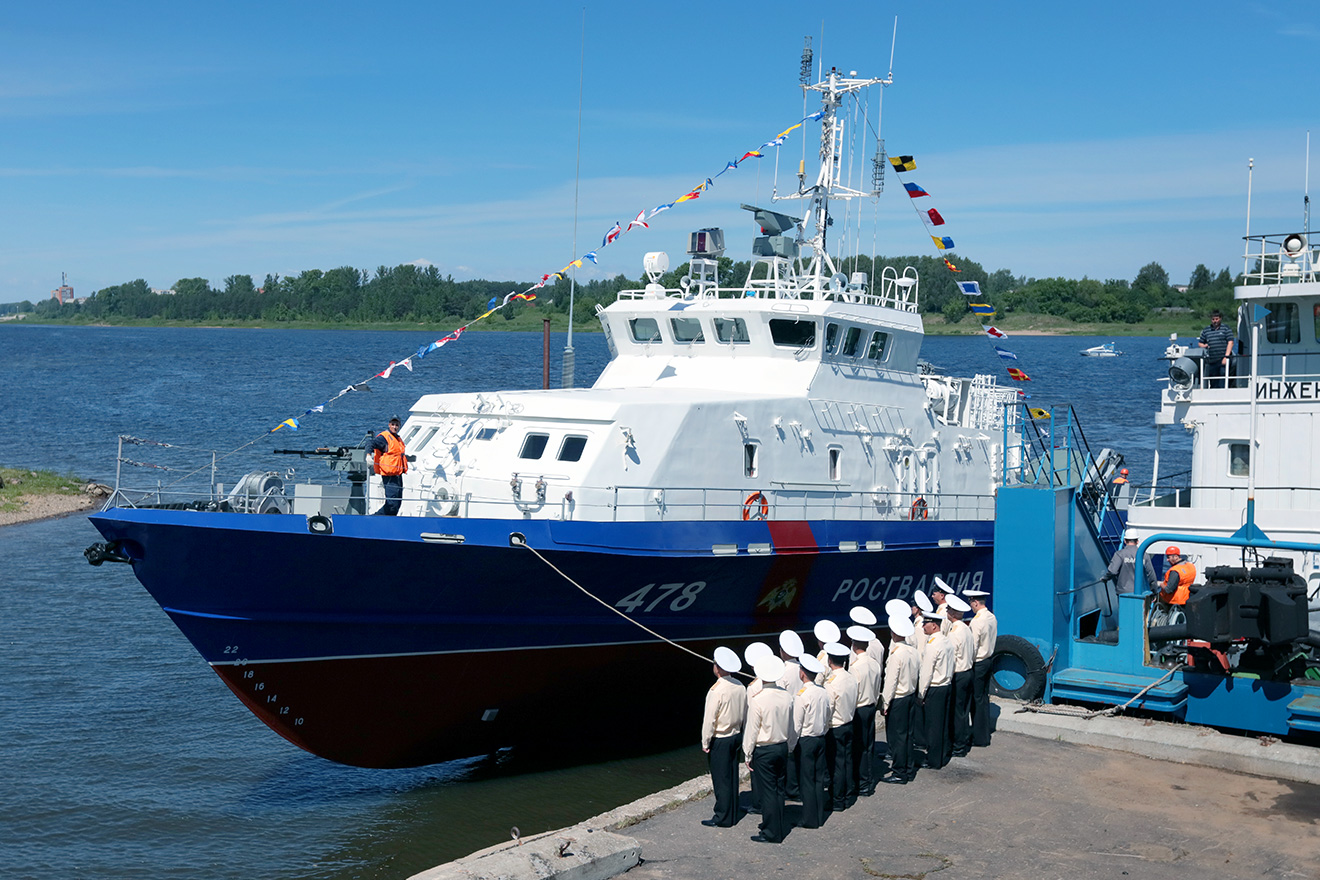 В Рыбинске состоялся спуск на воду катера специального назначения «Грачонок»