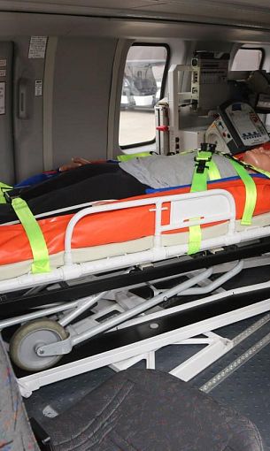 Russian Helicopters Demonstrated the Ansat Ambulance to Journalists from Middle East Countries