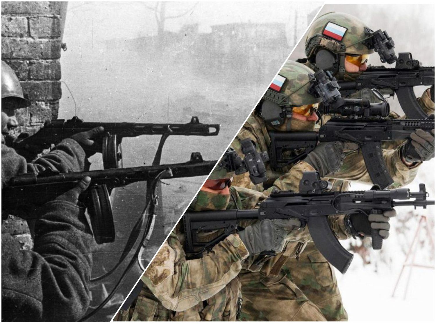Автоматическое оружие воинов: ППШ-41 и АК-12
